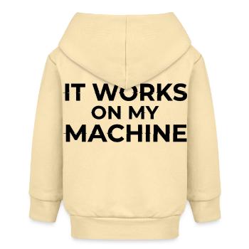 Ça marche sur My Machine Developer Humor Design - Veste à capuche bébé bio Stanley/Stella - crème - Dos