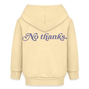 Nein, danke. - Baby Organic Kapuzenjacke Baby Connector von Stanley/Stella - Creme - Hinten