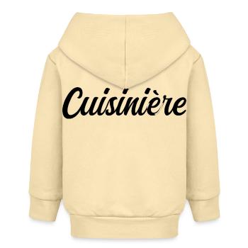 Cuisinière Cheffe Cuisine Gastronomie Professionne - Veste à capuche bébé bio Stanley/Stella - crème - Dos
