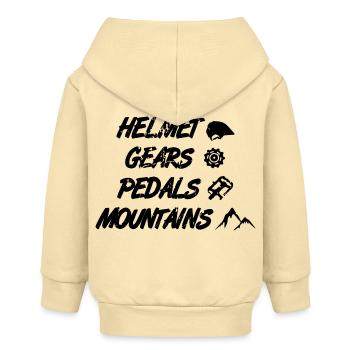 Helm Gangschaltung Pedale Berge - Baby Organic Kapuzenjacke Baby Connector von Stanley/Stella - Creme - Hinten