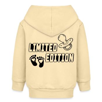 Limited Edition Baby Sayings Uniquely Funny - Baby Organic Zip-up Hoodie by Stanley/Stella - cream - Back