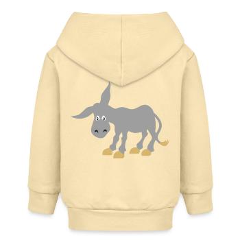 esel - Baby Organic Kapuzenjacke Baby Connector von Stanley/Stella - Creme - Hinten
