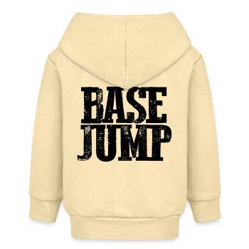 Base Jump - B.A.S.E. - Basejumper - Baby Organic Kapuzenjacke Baby Connector von Stanley/Stella - Creme - Hinten