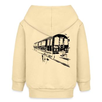Railway Graphic - Baby Organic Zip-up Hoodie by Stanley/Stella - cream - Back
