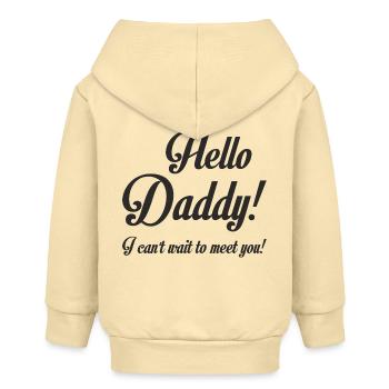 Bonjour Papa Bébé Reveal T-shirt - Veste à capuche bébé bio Stanley/Stella - crème - Dos