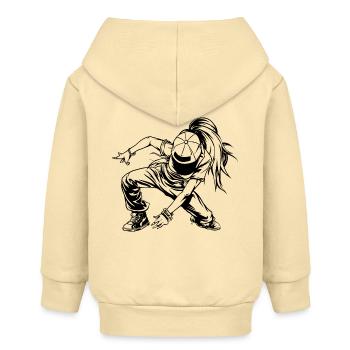 Croquis de breakdancer - Veste à capuche bébé bio Stanley/Stella - crème - Dos