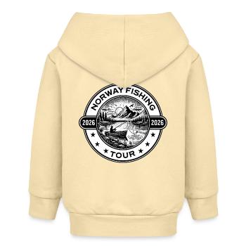 Voyage de pêche en Norvège 2026 - Veste à capuche bébé bio Stanley/Stella - crème - Dos