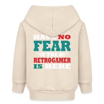 Have no Fear the Retrogamer is here Outfit - Baby Organic Kapuzenjacke Baby Connector von Stanley/Stella - Natur - Hinten