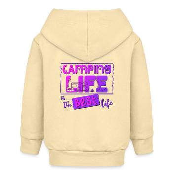 Camping Leben ist das beste Leben - Baby Organic Kapuzenjacke Baby Connector von Stanley/Stella - Creme - Hinten