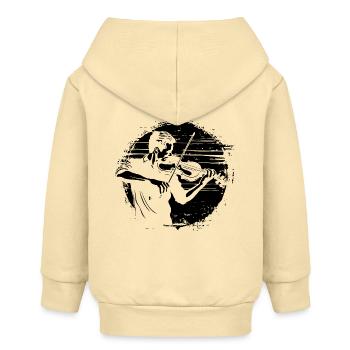 Violinist Zeichnung - Baby Organic Kapuzenjacke Baby Connector von Stanley/Stella - Creme - Hinten
