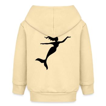Meerjungfrau - Baby Organic Kapuzenjacke Baby Connector von Stanley/Stella - Creme - Hinten
