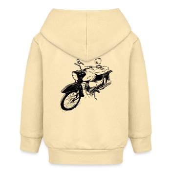 | étoiles | rda Cyclomoteur | Camion | Technologie - Veste à capuche bébé bio Stanley/Stella - crème - Dos