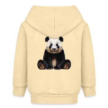 Panda - Baby Organic Kapuzenjacke Baby Connector von Stanley/Stella - Creme - Hinten