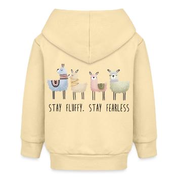 Reste duveteux, reste intrépide Alpaga - Veste à capuche bébé bio Stanley/Stella - crème - Dos