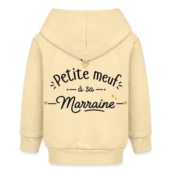 Petite meuf a sa marraine - Veste à capuche bébé bio Stanley/Stella - crème - Dos