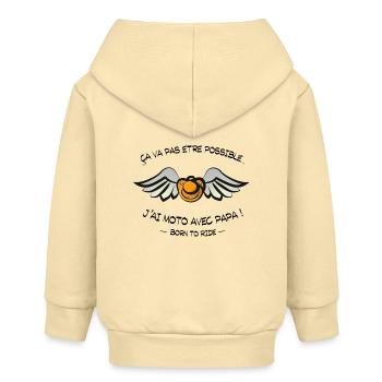 moto papa - Veste à capuche bébé bio Stanley/Stella - crème - Dos