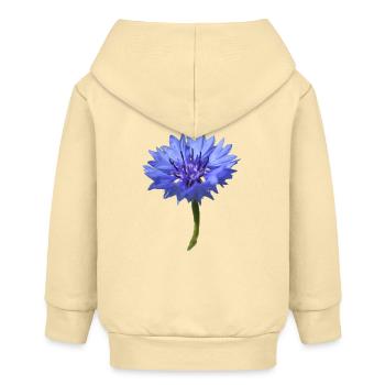 Fleur de maïs bleu - Veste à capuche bébé bio Stanley/Stella - crème - Dos