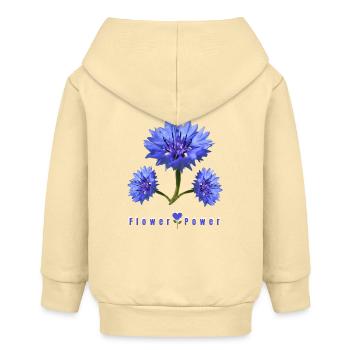 Fleur de maïs bleu - Veste à capuche bébé bio Stanley/Stella - crème - Dos