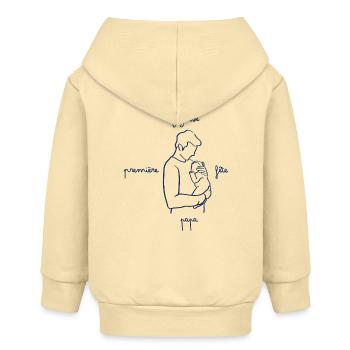 Joyeuse première fête des pères. Bonne fête papa. - Veste à capuche bébé bio Stanley/Stella - crème - Dos