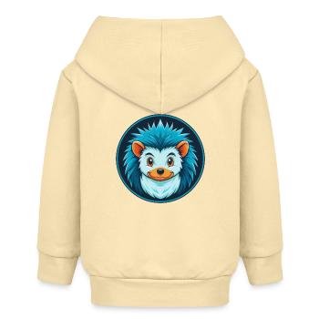 Igel Niedliches Kawaii Cartoon Tier Haustier Logo - Baby Organic Kapuzenjacke Baby Connector von Stanley/Stella - Creme - Hinten