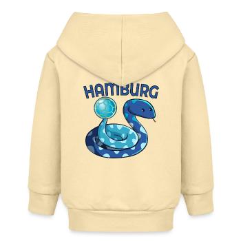 HANDBALL HAMBURG SCHLANGE - Baby Organic Kapuzenjacke Baby Connector von Stanley/Stella - Creme - Hinten