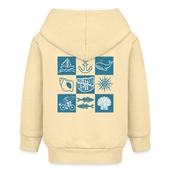 St Trop is calling - Baby Organic Zip-up Hoodie by Stanley/Stella - cream - Back