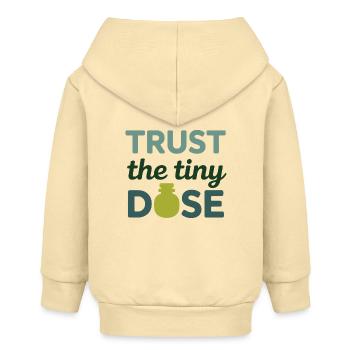 Certified Clinical Micro-Pharmacology Apparel  - Baby Organic Zip-up Hoodie by Stanley/Stella - cream - Back