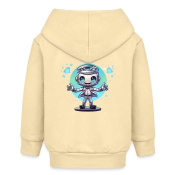 Petit robot spatial en combinaison - Veste à capuche bébé bio Stanley/Stella - crème - Dos