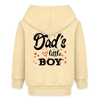 Le petit garçon de papa Les petits mots de bébé de papa - Veste à capuche bébé bio Stanley/Stella - crème - Dos