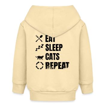 Katzenliebhaber Zeitplan - Baby Organic Kapuzenjacke Baby Connector von Stanley/Stella - Creme - Hinten