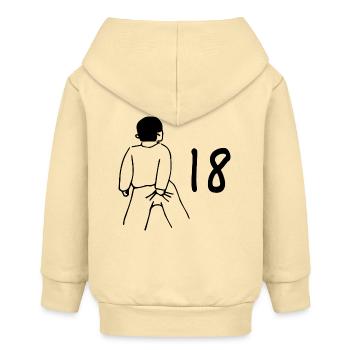 18e anniversaire - 18 ans - Veste à capuche bébé bio Stanley/Stella - crème - Dos