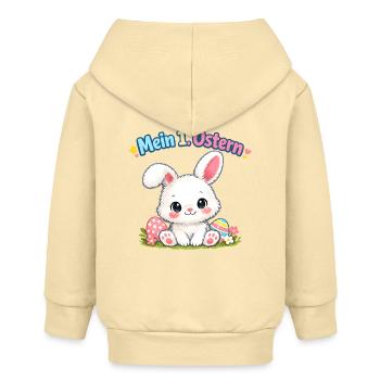 Mein 1. Ostern Baby - Baby Organic Kapuzenjacke Baby Connector von Stanley/Stella - Creme - Hinten