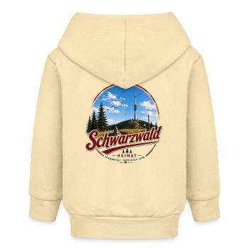 Schwarzwald Heimat Layout - Baby Organic Kapuzenjacke Baby Connector von Stanley/Stella - Creme - Hinten