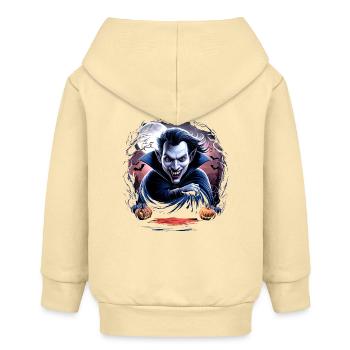 Reißzähne & Schrecken Halloween Vampir - Baby Organic Kapuzenjacke Baby Connector von Stanley/Stella - Creme - Hinten