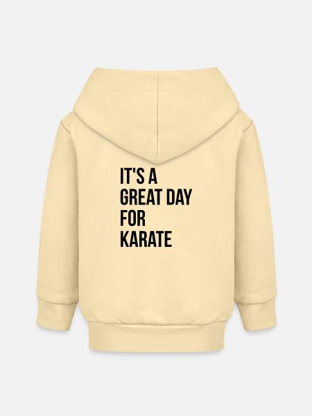 Karate Karate Karate - Baby Organic Kapuzenjacke Baby Connector von Stanley/Stella - Creme