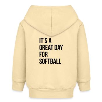 softball - Veste à capuche bébé bio Stanley/Stella - crème - Dos