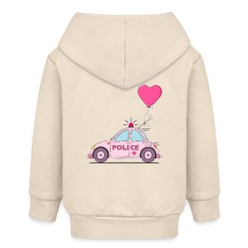 Police Herz Rosa - Baby Organic Kapuzenjacke Baby Connector von Stanley/Stella - Natur - Hinten