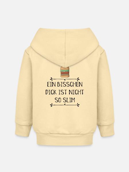 lustige Sprüche - Baby Organic Kapuzenjacke Baby Connector von Stanley/Stella - Creme