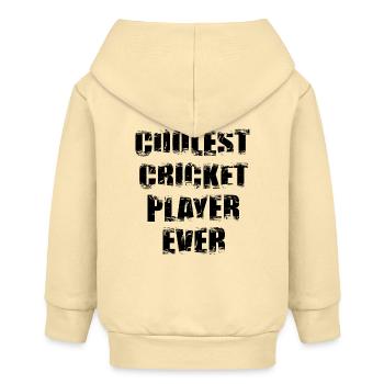 Cool cricketer - Baby Organic Zip-up Hoodie by Stanley/Stella - cream - Back
