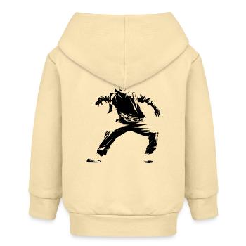 Croquis de breakdance - Veste à capuche bébé bio Stanley/Stella - crème - Dos