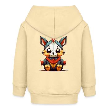 Geometrischer Fuchs Charm - Baby Organic Kapuzenjacke Baby Connector von Stanley/Stella - Creme - Hinten