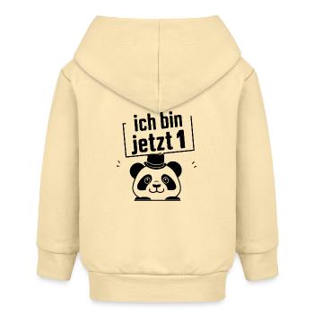 1. Geburtstag 1 Jahr alt Geschenkidee - Baby Organic Kapuzenjacke Baby Connector von Stanley/Stella - Creme - Hinten