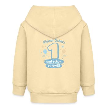 Garçon du 1er anniversaire – Petite chemise au trésor - Veste à capuche bébé bio Stanley/Stella - crème - Dos