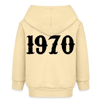 1970 - Baby Organic Zip-up Hoodie by Stanley/Stella - cream - Back