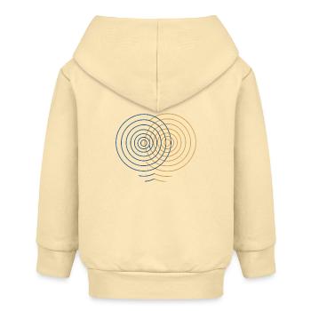 Interférence concentrique – Conception physique - Veste à capuche bébé bio Stanley/Stella - crème - Dos