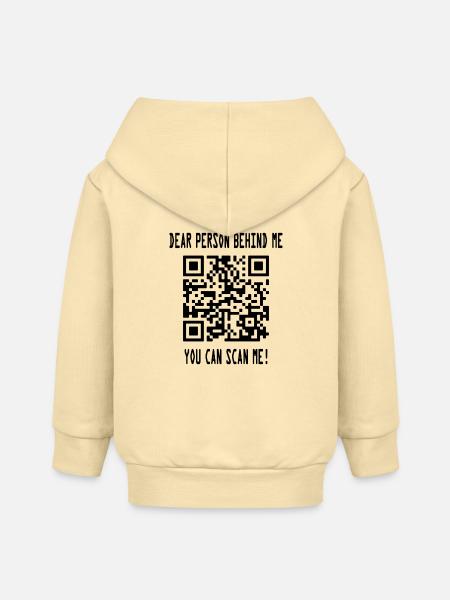 Scanne mich QR Code für Motivation - Baby Organic Kapuzenjacke Baby Connector von Stanley/Stella - Creme