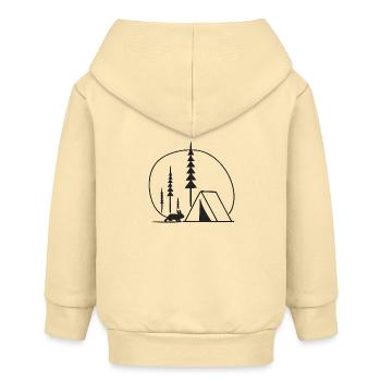 Silhouette de camping en forêt Fans Idées cadeaux Nature - Veste à capuche bébé bio Stanley/Stella - crème - Dos