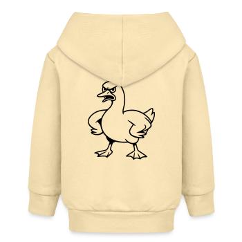 Wütende Gans - Baby Organic Kapuzenjacke Baby Connector von Stanley/Stella - Creme - Hinten