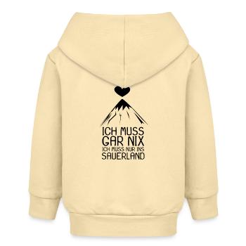 Sauerland Nordrhein-Westfalen - Baby Organic Kapuzenjacke Baby Connector von Stanley/Stella - Creme - Hinten