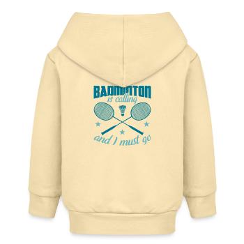 Blague sur le badminton - Veste à capuche bébé bio Stanley/Stella - crème - Dos